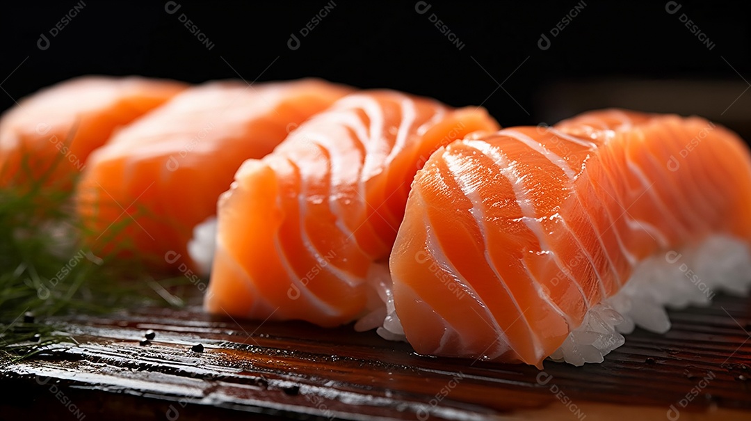 Prato de comida japonesa sushi