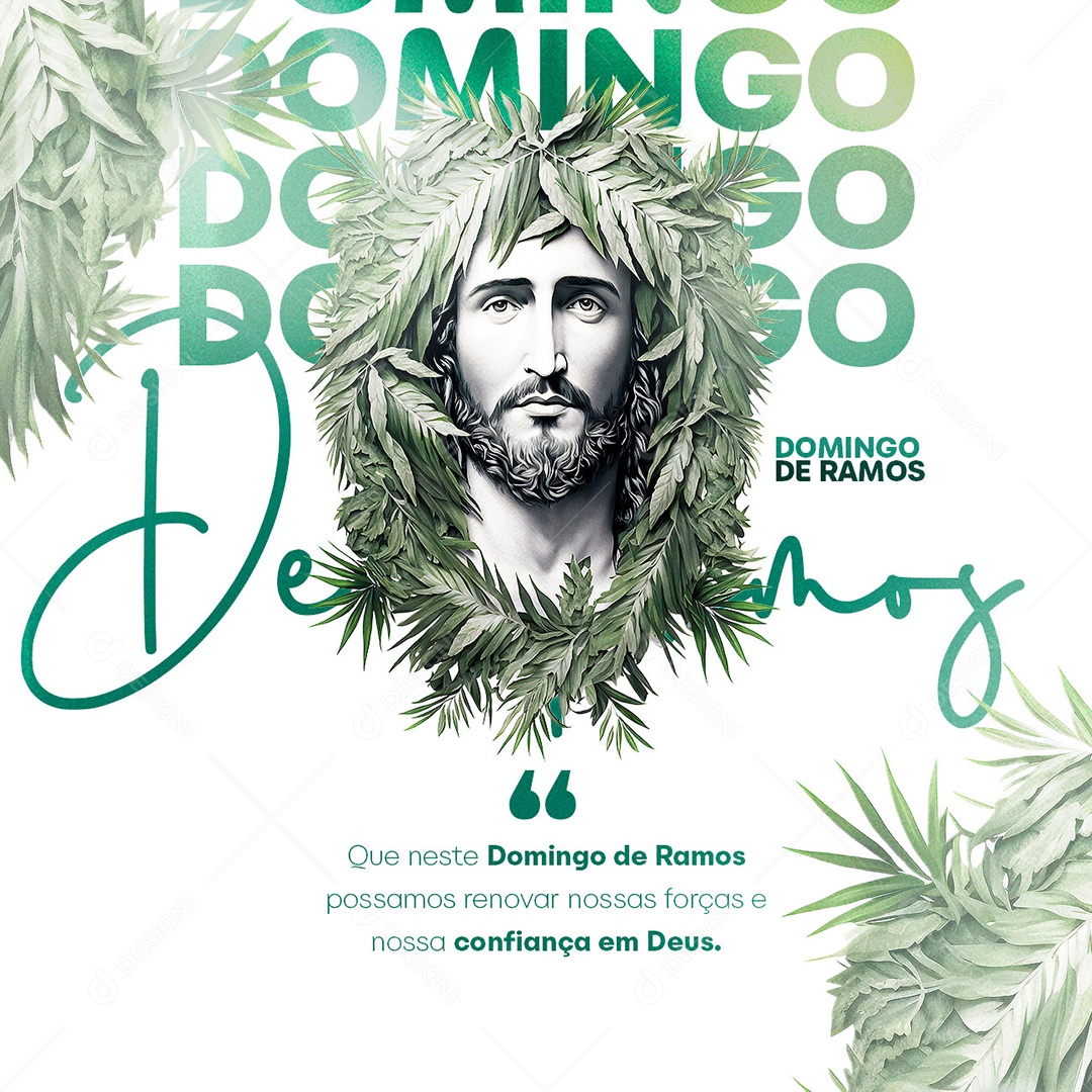 Que Neste Domingo De Ramos Possamos Renovar Social Media PSD Editável