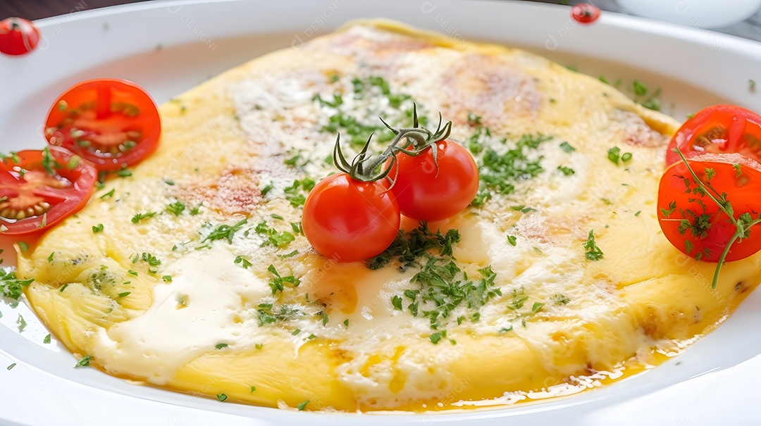 Prato de comida alimento sobre uma mesa de madeira