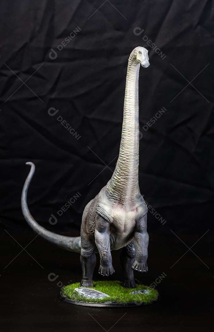 Dinossauro em fundo preto