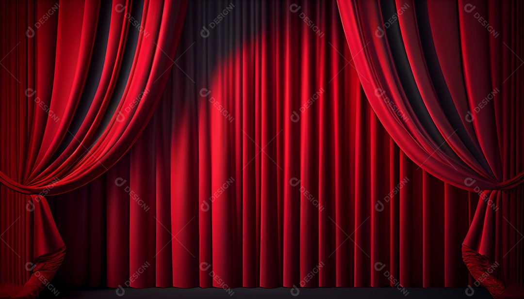 Palco Teatro Cortina Vermelha