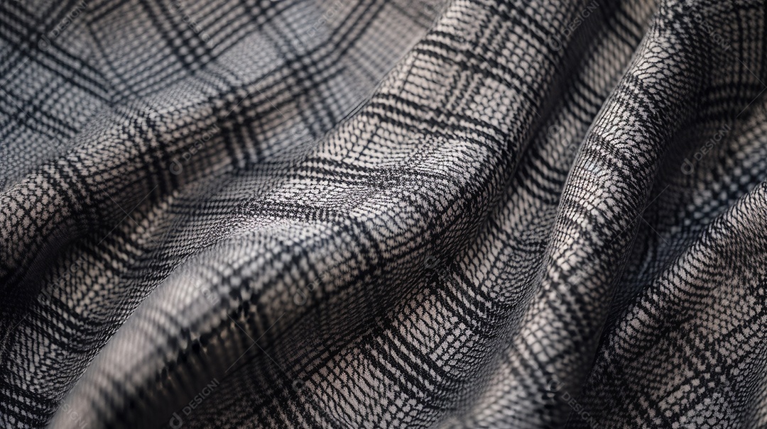 Tecido pano xadrez sobre fundo isolado