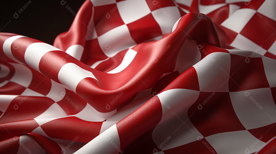 Tecido pano xadrez sobre fundo isolado