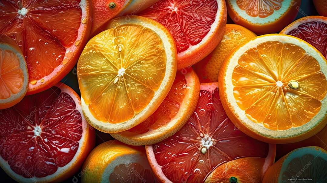 Ilustração de salada de frutas tropicais