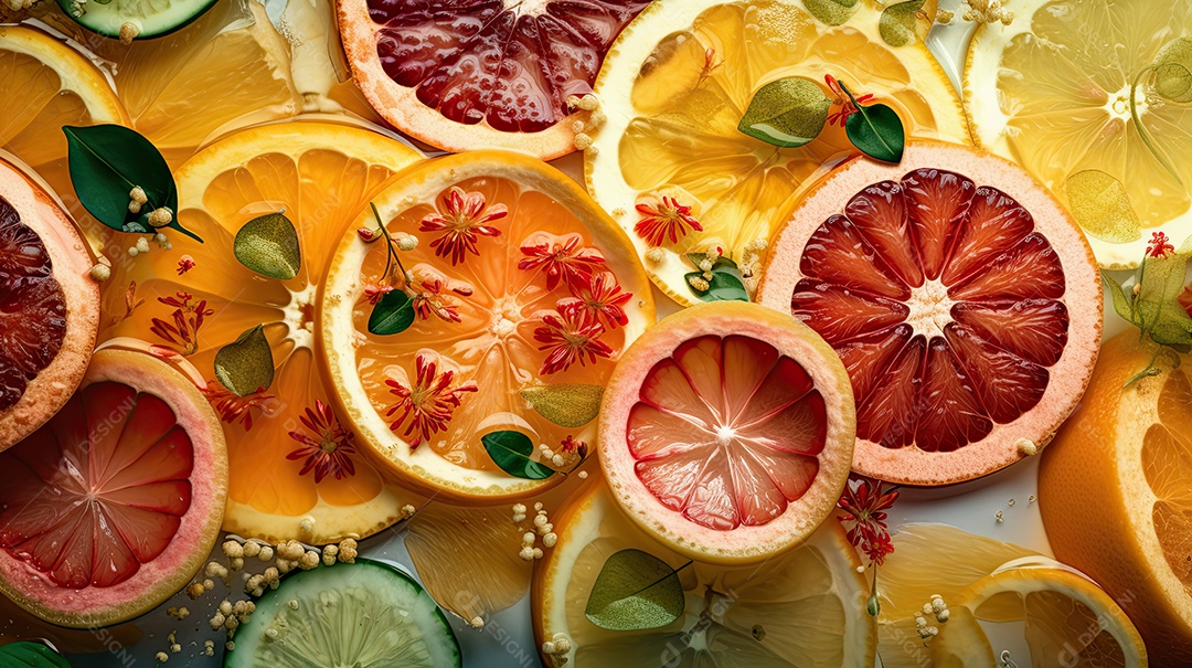 Ilustração de salada de frutas tropicais