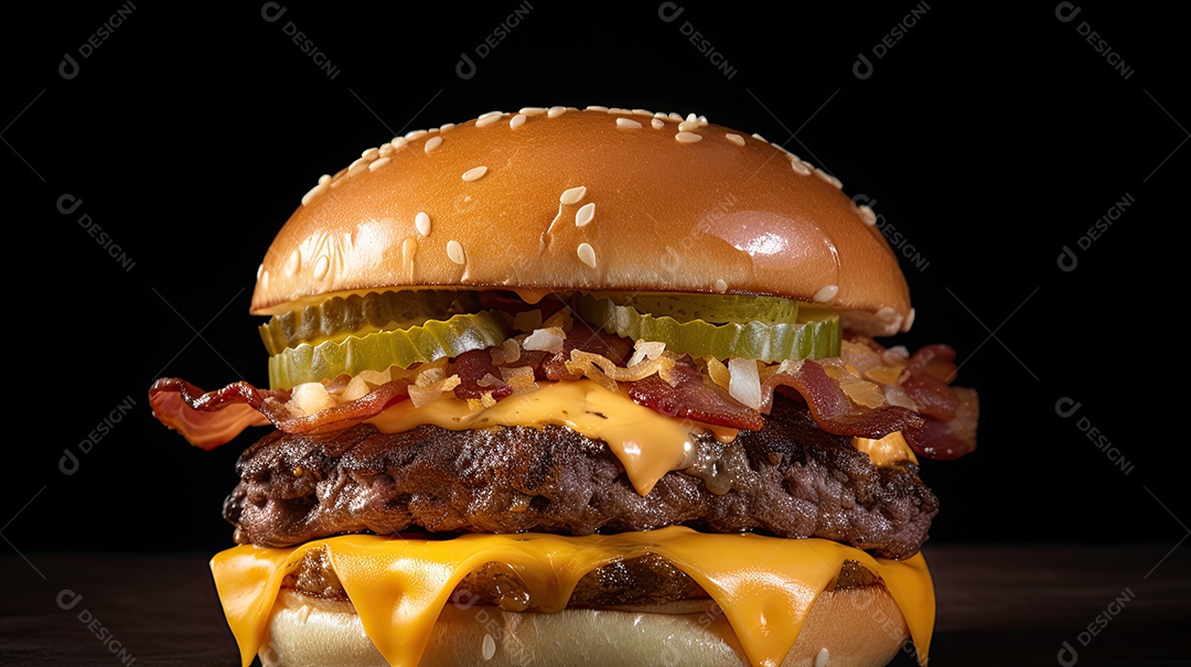Ilustração de um hambúrguer