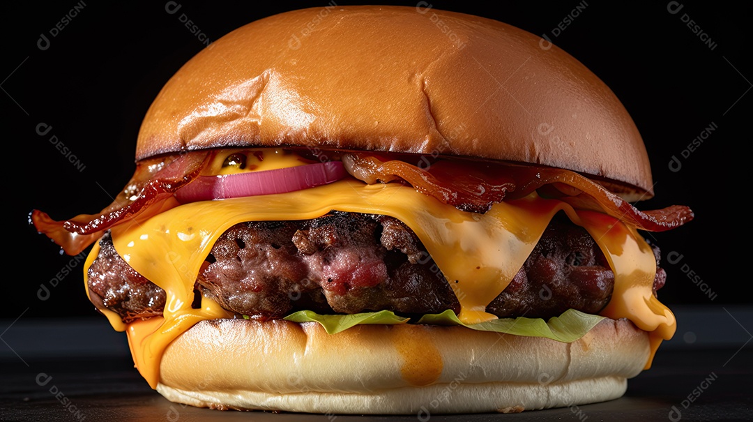 Ilustração de um hambúrguer