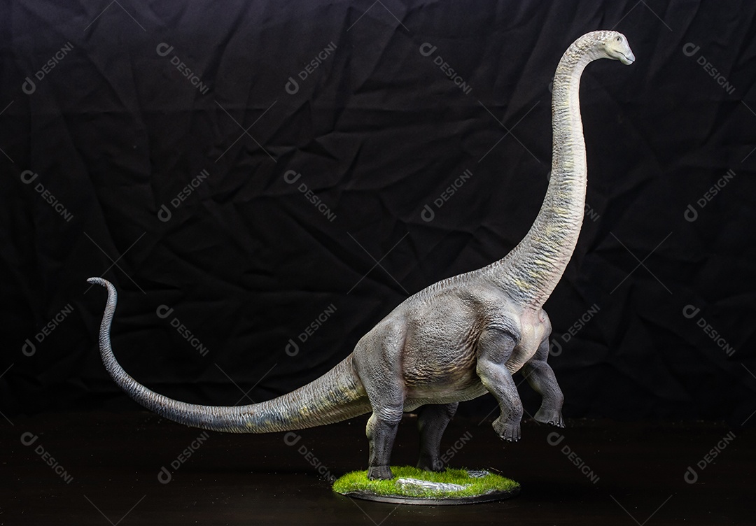 Dinossauro em fundo preto