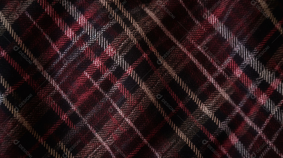 Tecido pano xadrez sobre fundo isolado