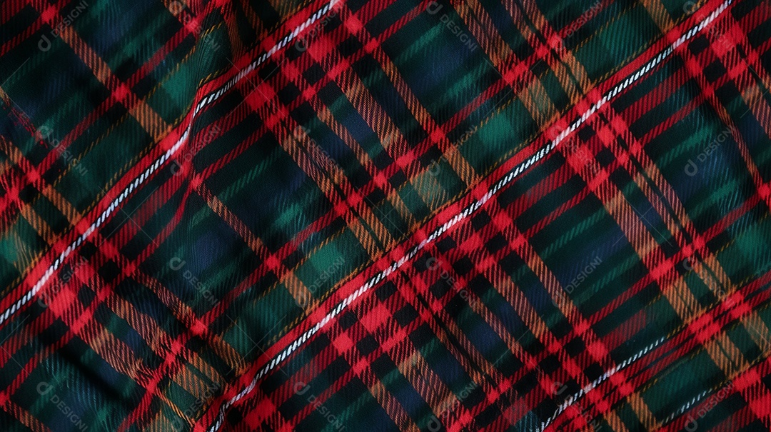 Tecido pano xadrez sobre fundo isolado