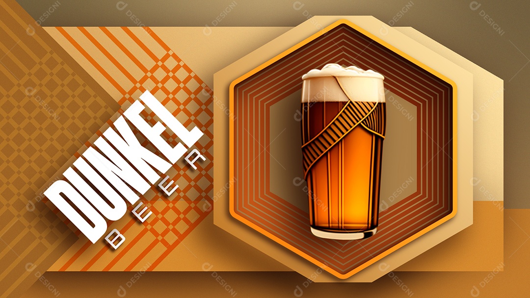 Layout Dunkel Beer AI + EPS Editável