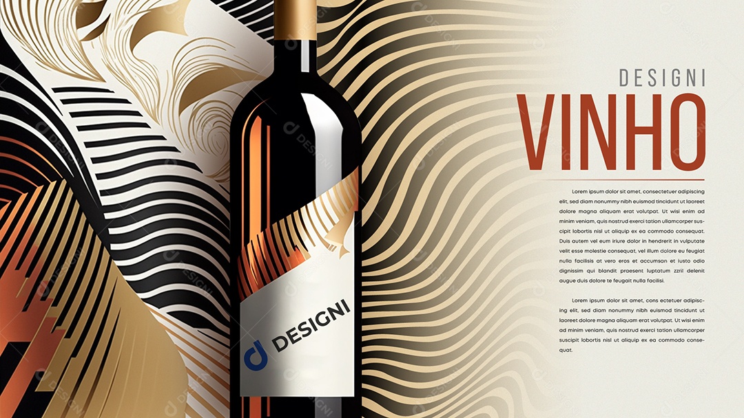 Layout Vinho AI + EPS Editável