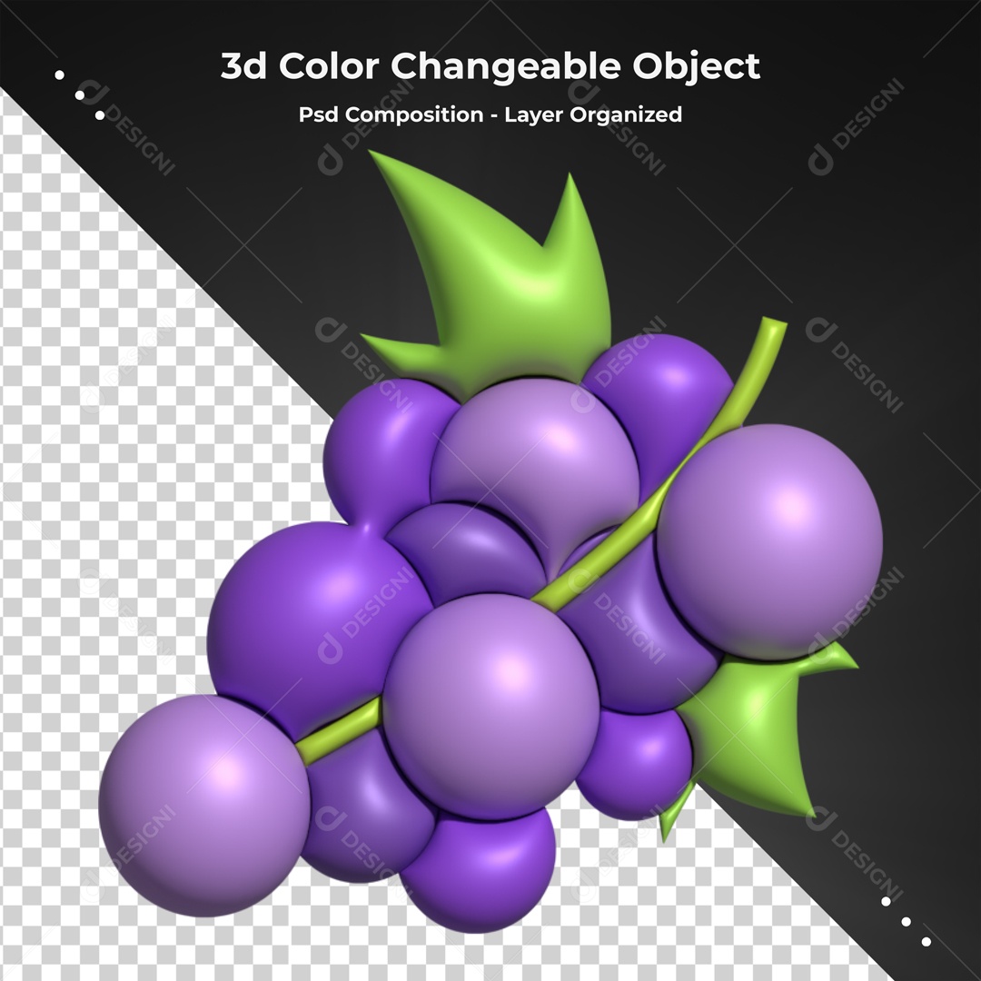 Elemento De Fruta Uva Para Composição PSD
