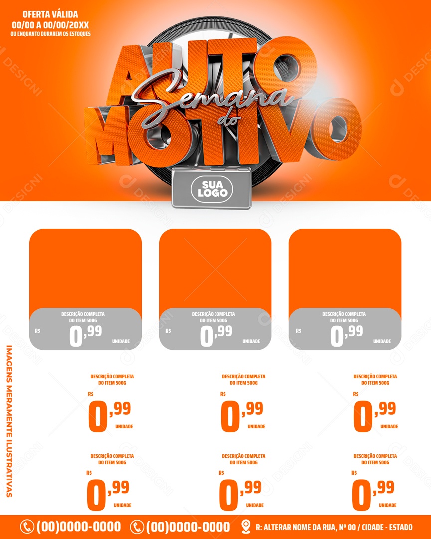 Encarte Semana Do Automotivo Social Media PSD Editável