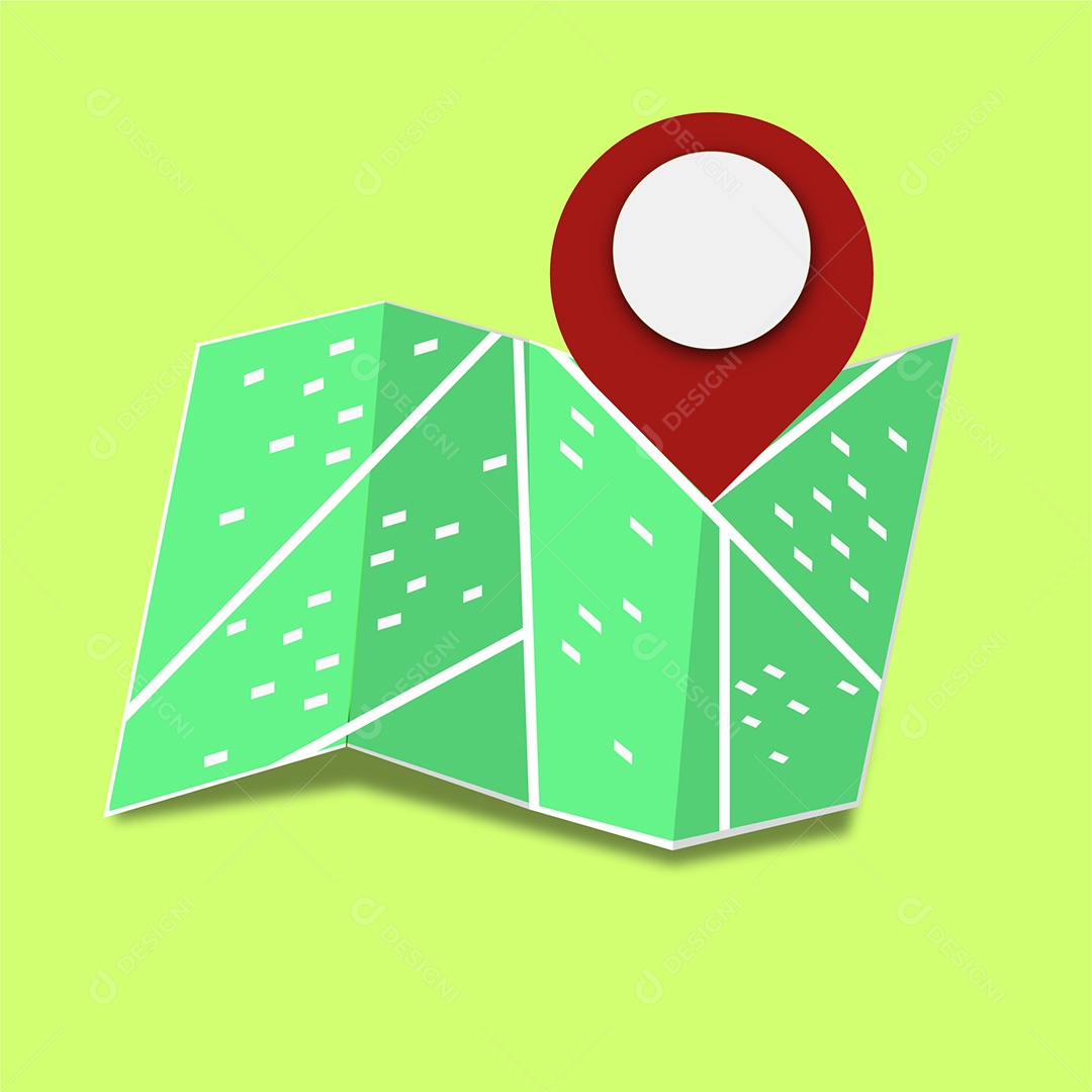 Mapa localização elemento vetorial AI Editável