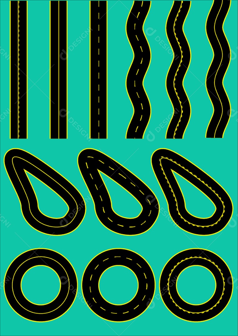 Vetor pista de corrida AI Editável