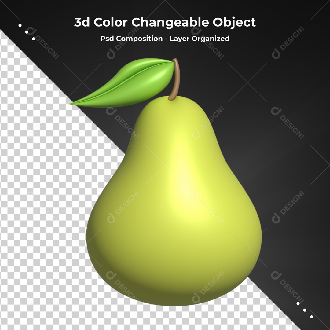 Elemento De Fruta Pêra Para Composição PSD