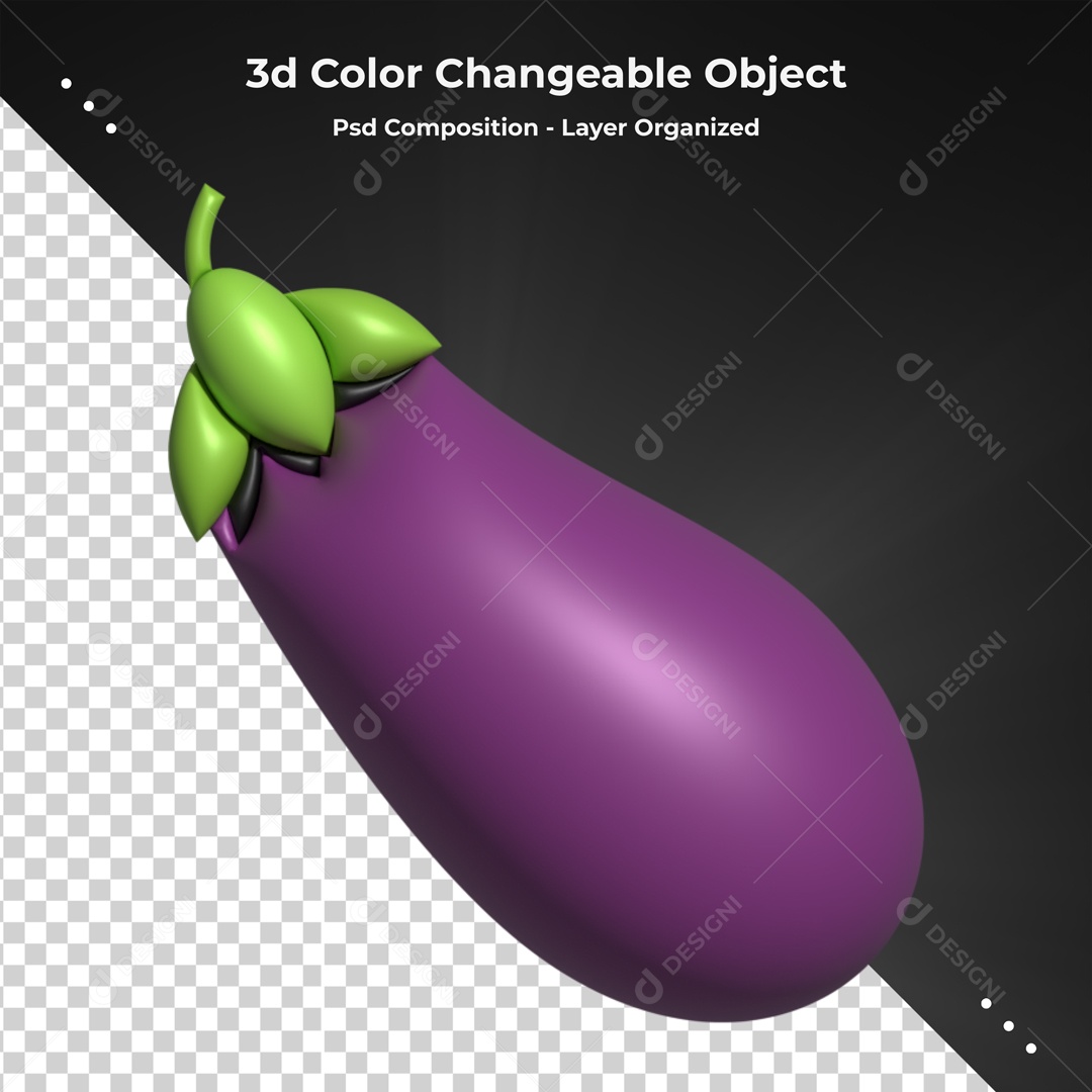 Elemento De Fruta Beringela Para Composição PSD