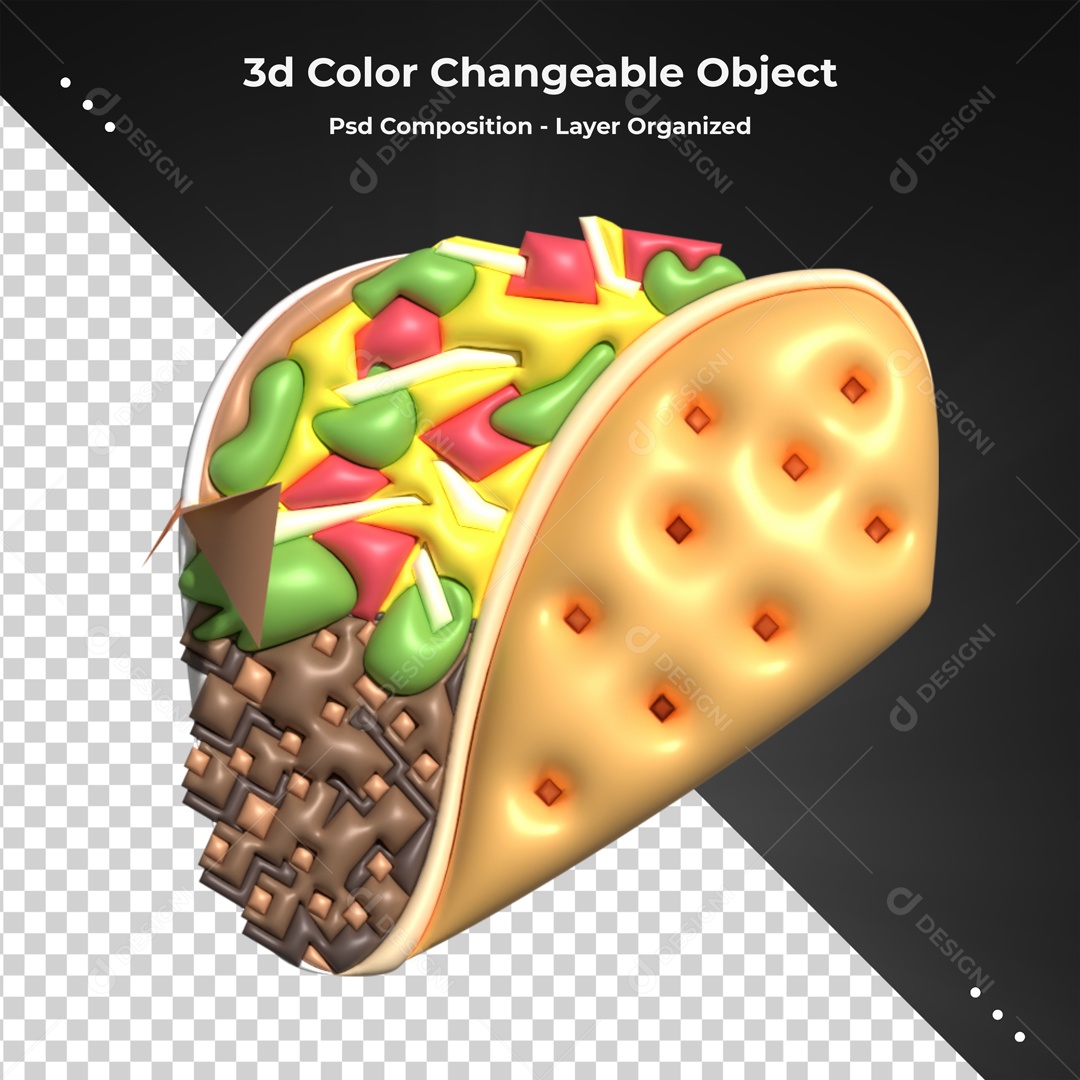 Elemento De Taco Para Composição PSD