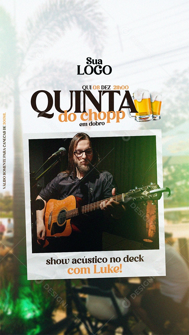 Flyer Evento Quinta do Chopp Social Media PSD Editável