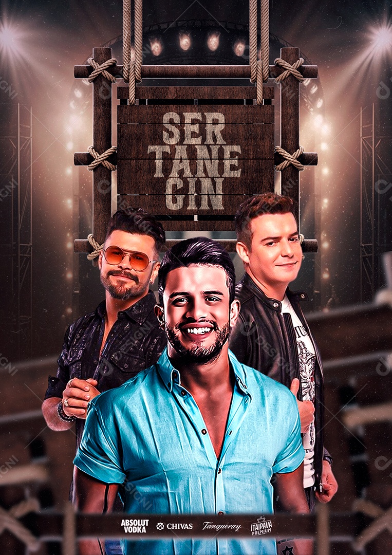 Sertanejin Ávine Vinny Marcos E Belutti Flyer Social Media PSD Editável
