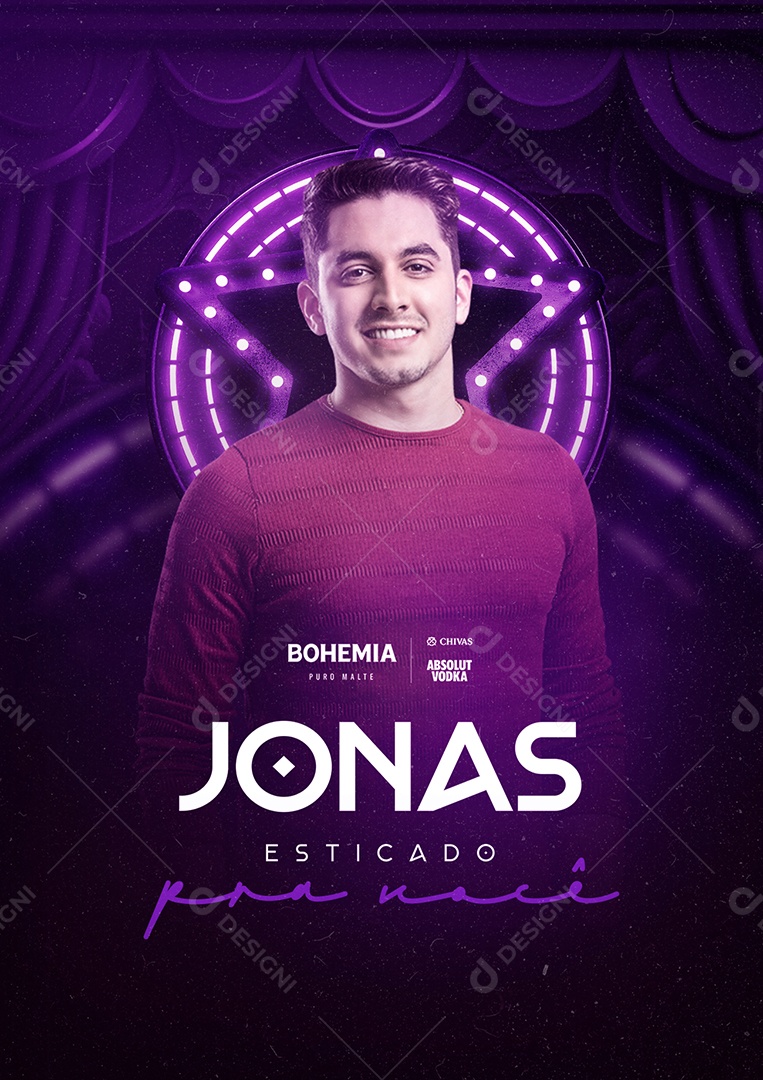Pra Você Jonas Esticado Flyer Social Media PSD Editável