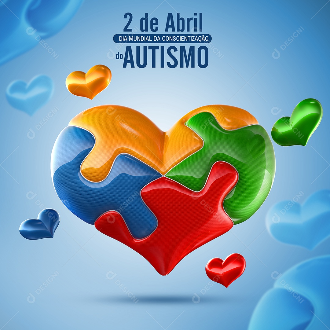 Dia Mundial Da Conscientização Autismo Social Media PSD Editável