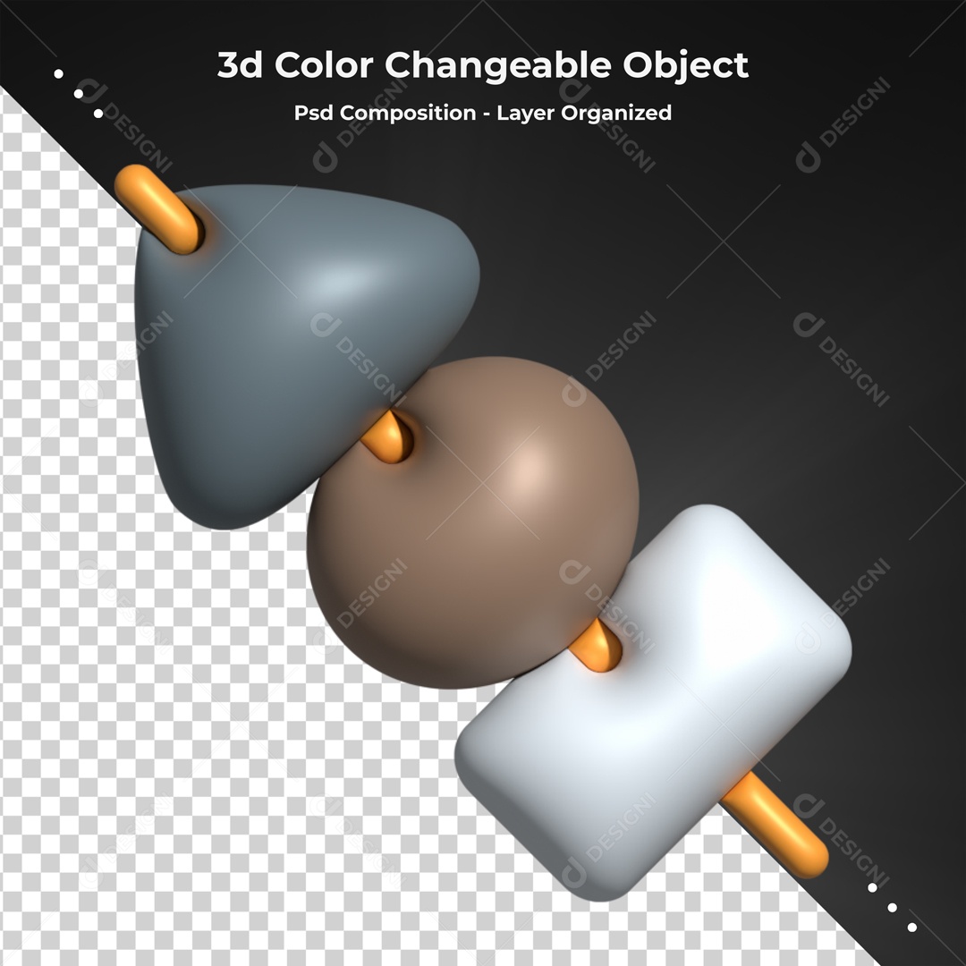 Icone De Doce Em Palito Elemento 3D PSD
