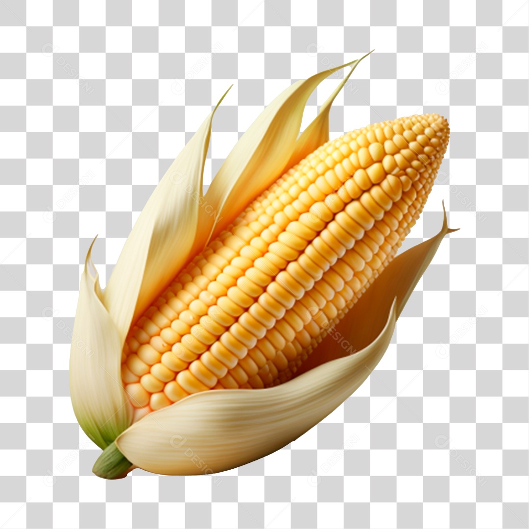 Milho maduro com a palha amarela