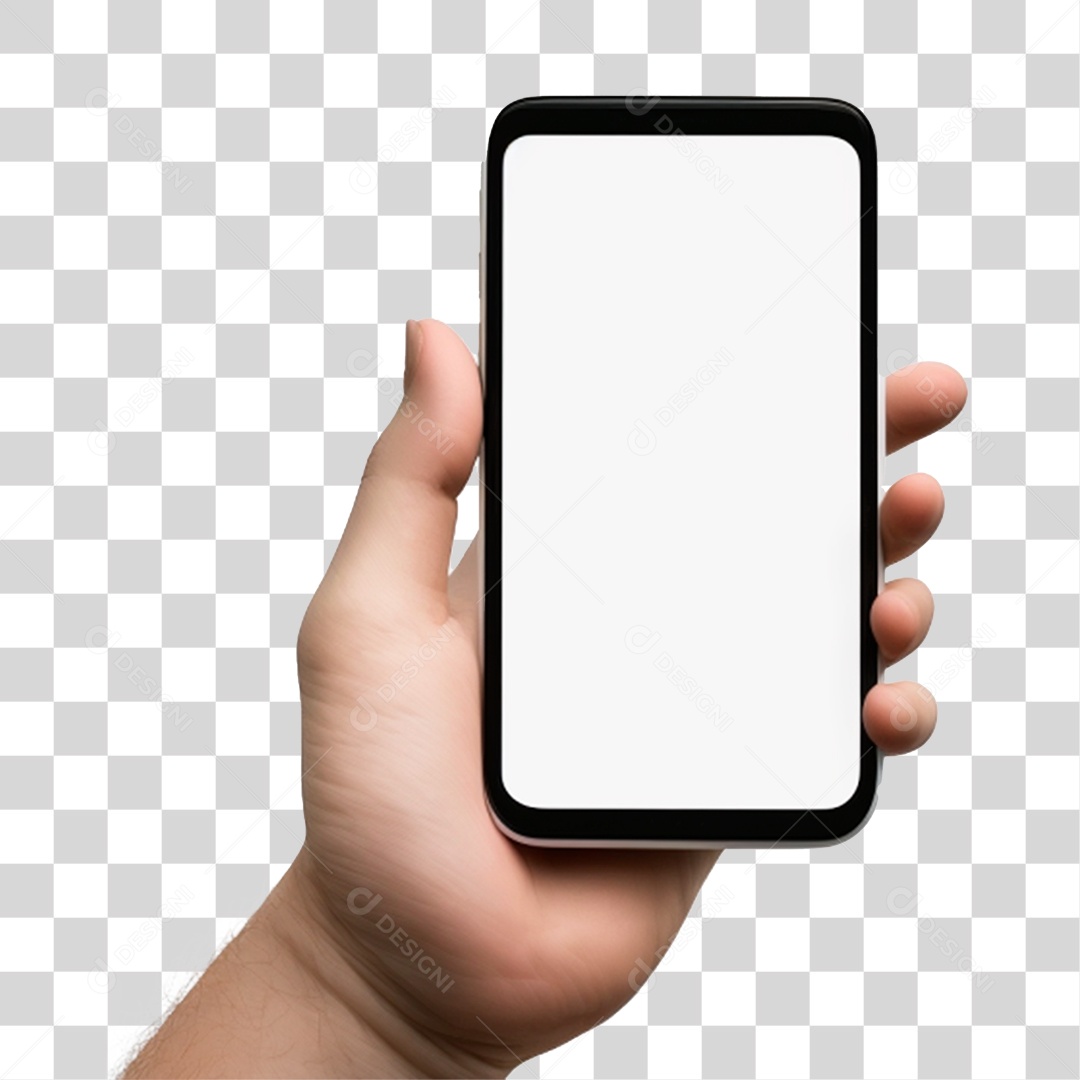 Mão segurando telefone PNG