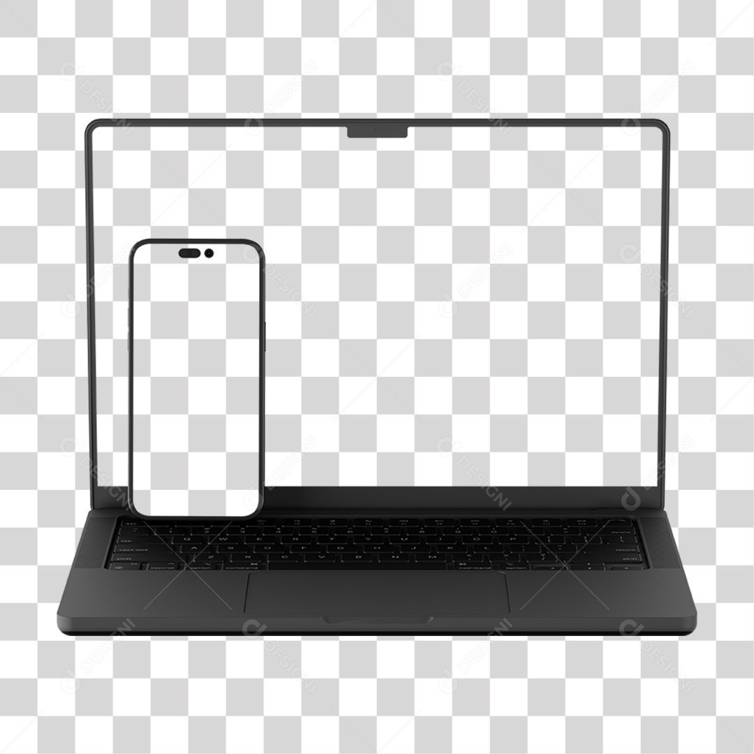 Notebook e Celular Smartphone Internet fundo PNG Transparente