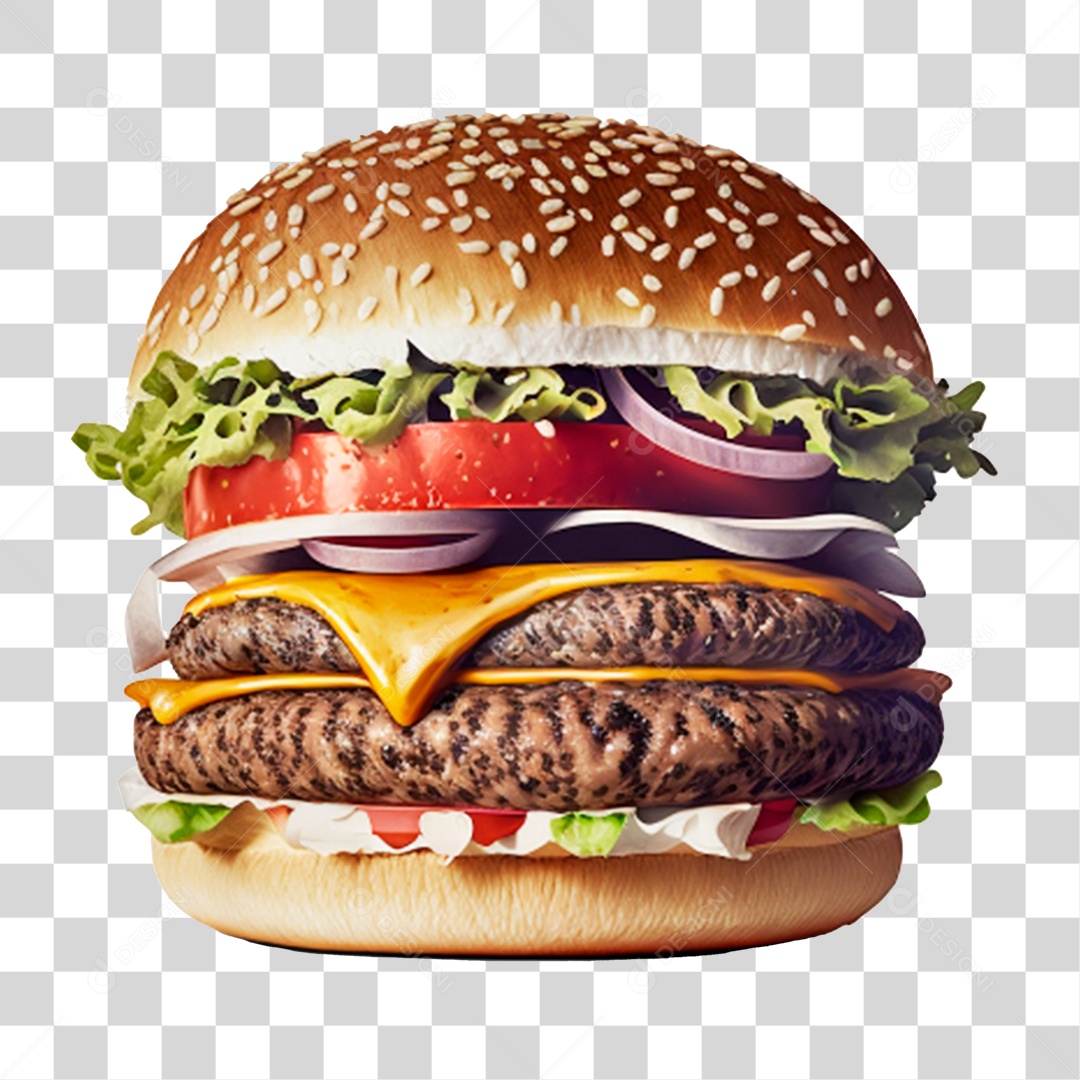 Delicioso Hamburguer PNG Transparente