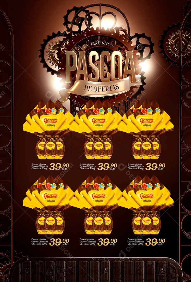 Encarte Fantástica Páscoa de Ofertas Venha Conferir Social Media PSD Editável