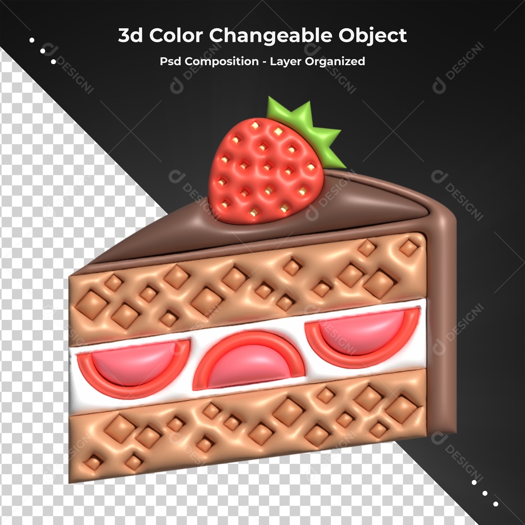 Elemento De Bolo Cortado Para Composição PSD