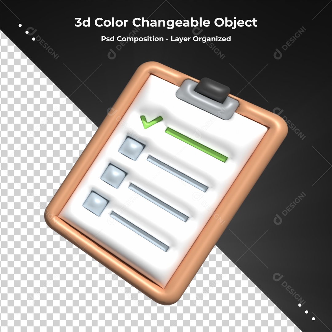 Elemento De Prancheta Com Folha Para Composição PSD