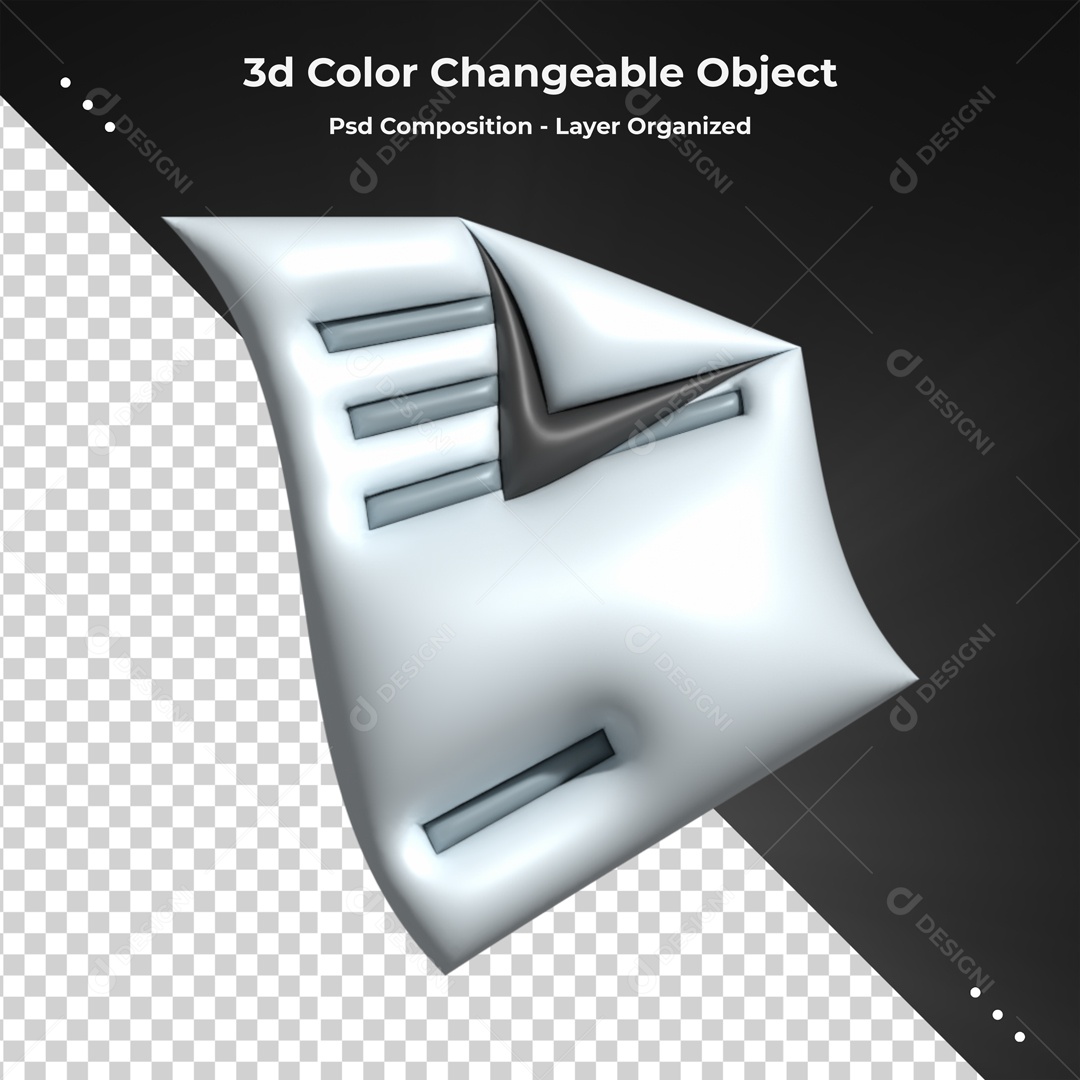 Elemento De Folha Com Ponta Dobrada Para Composição PSD