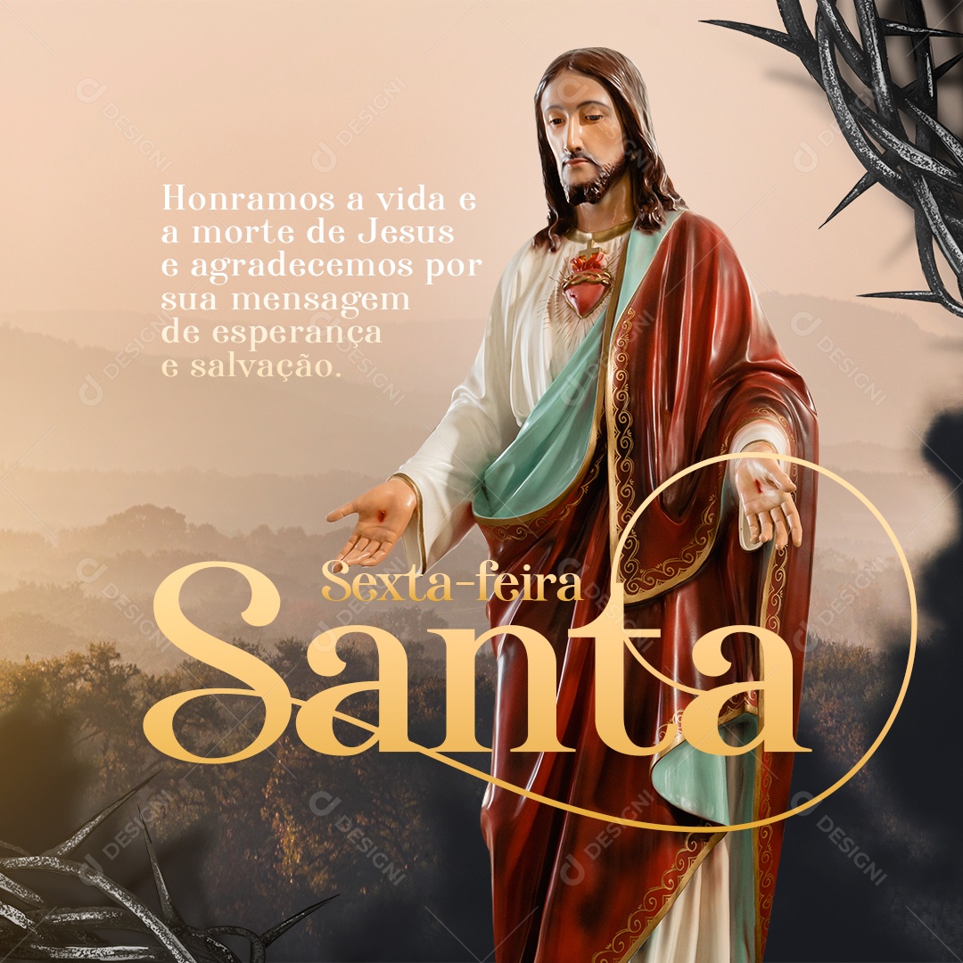 Sexta-feira Santa Social Media PSD Editável