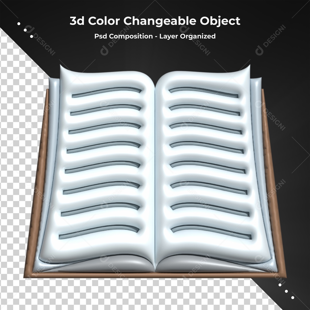 Elemento De Caderno Aberto Para Composição PSD