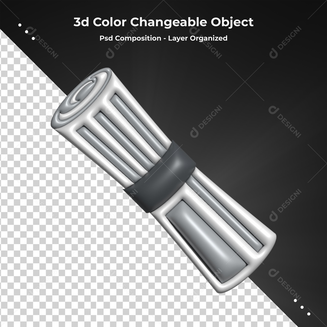 Elemento De Jornal Enrolado Para Composição PSD