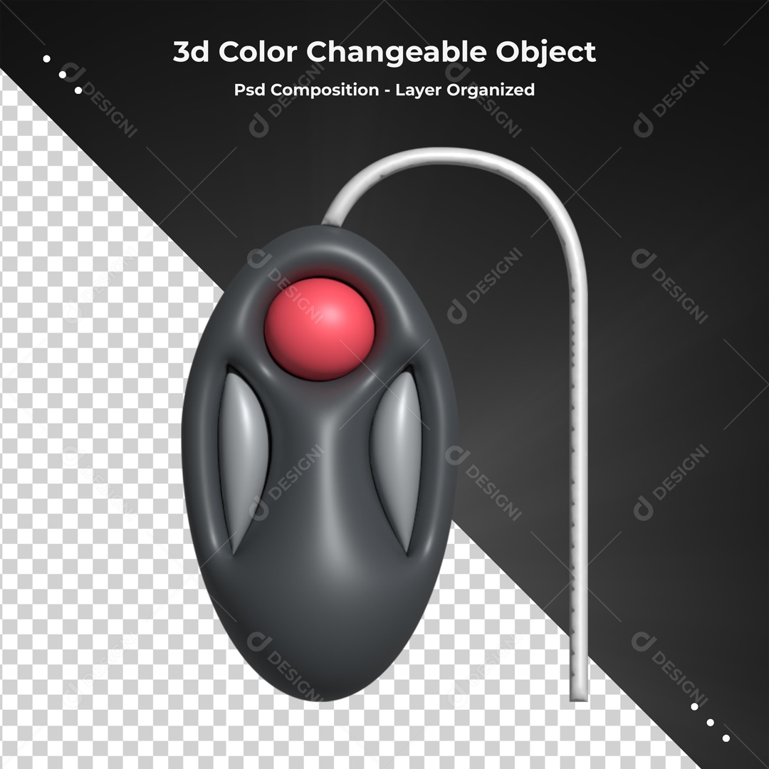 Elemento De Mouse Preto Para Composição PSD