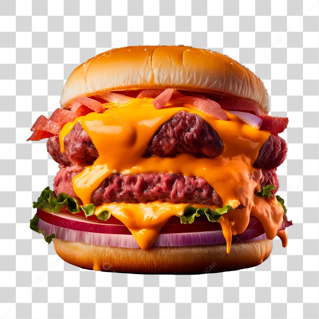 Delicioso Hamburguer PNG Transparente