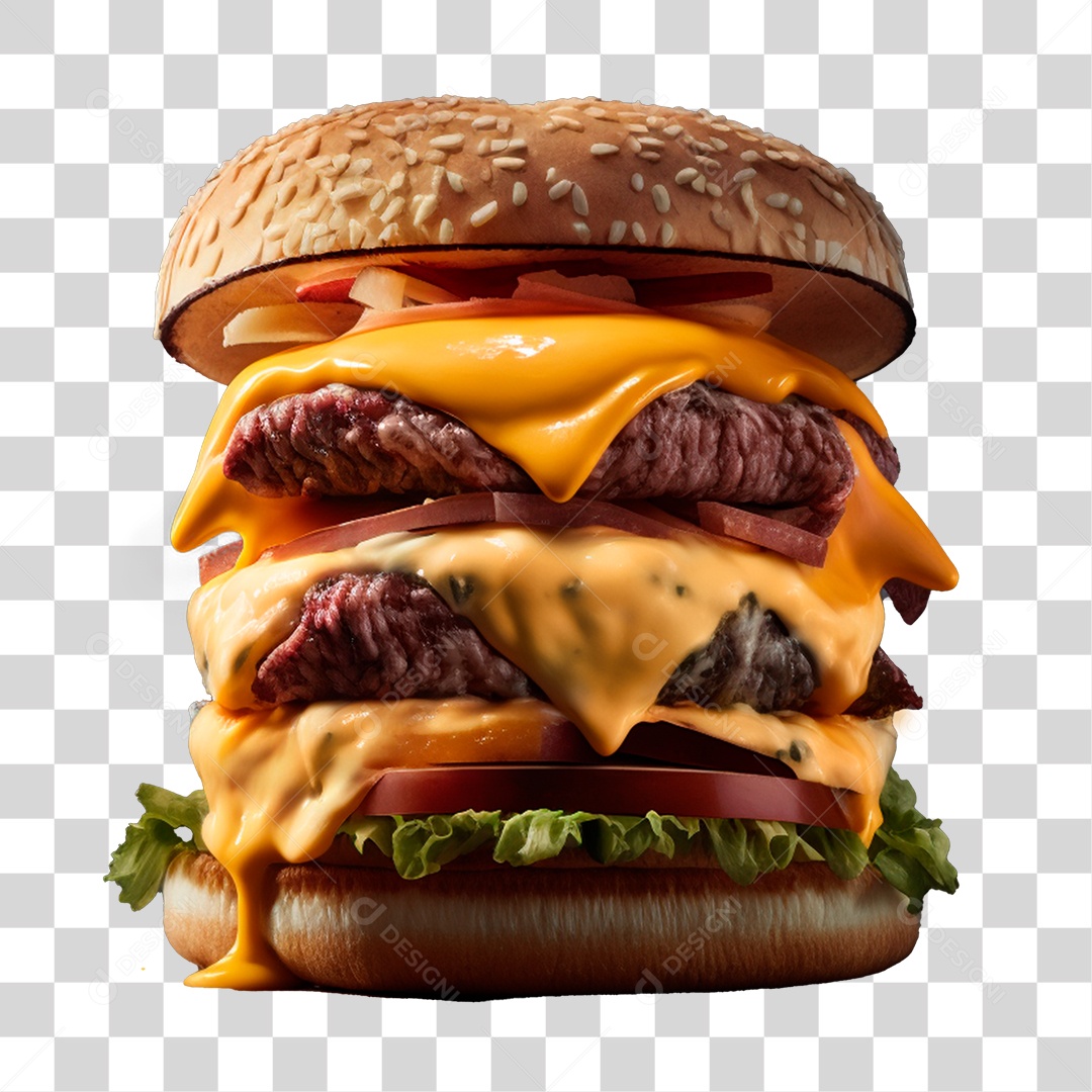 Delicioso Hamburguer PNG Transparente