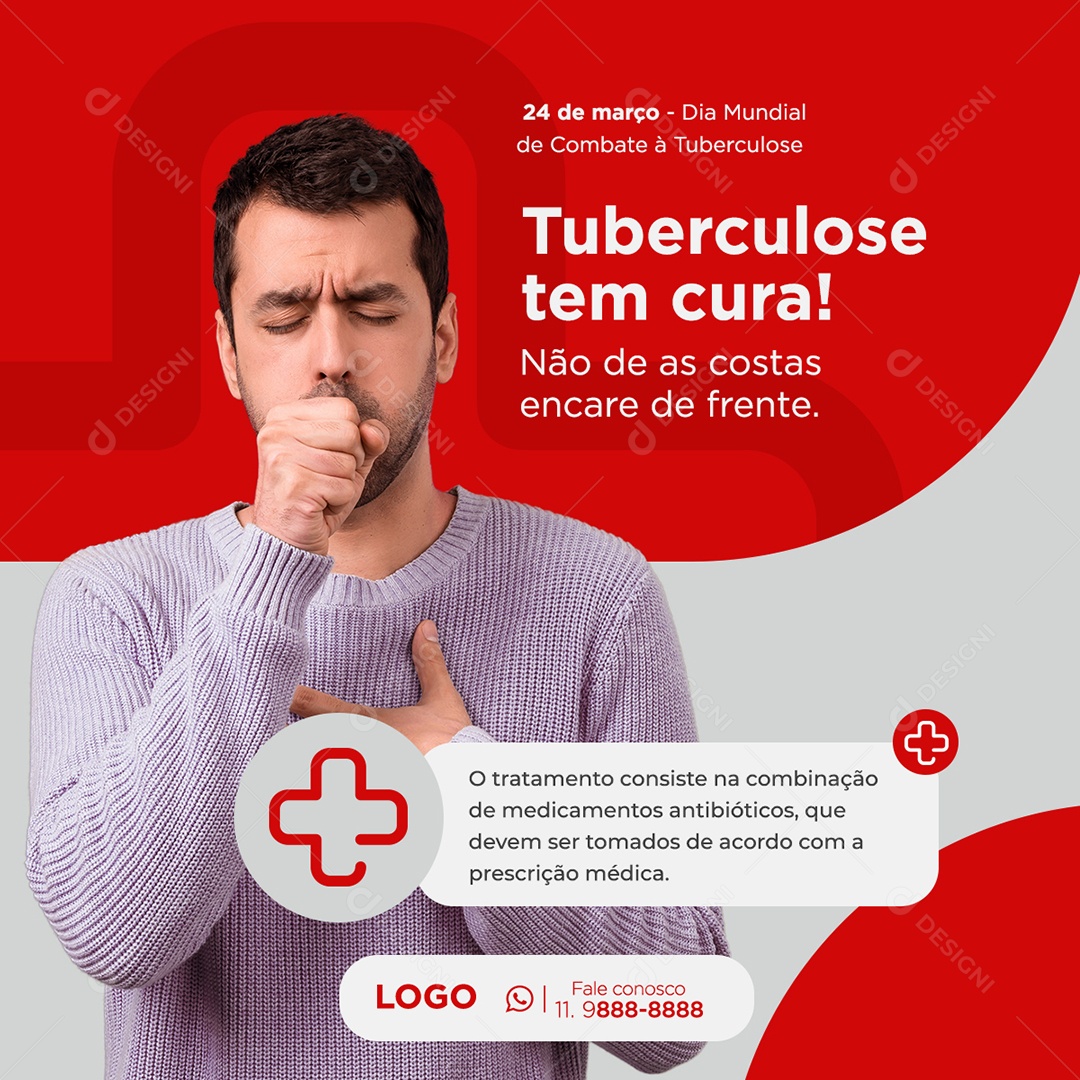 Dia Mundial de Combate à Tuberculose 24 De Março Social Media PSD Editável