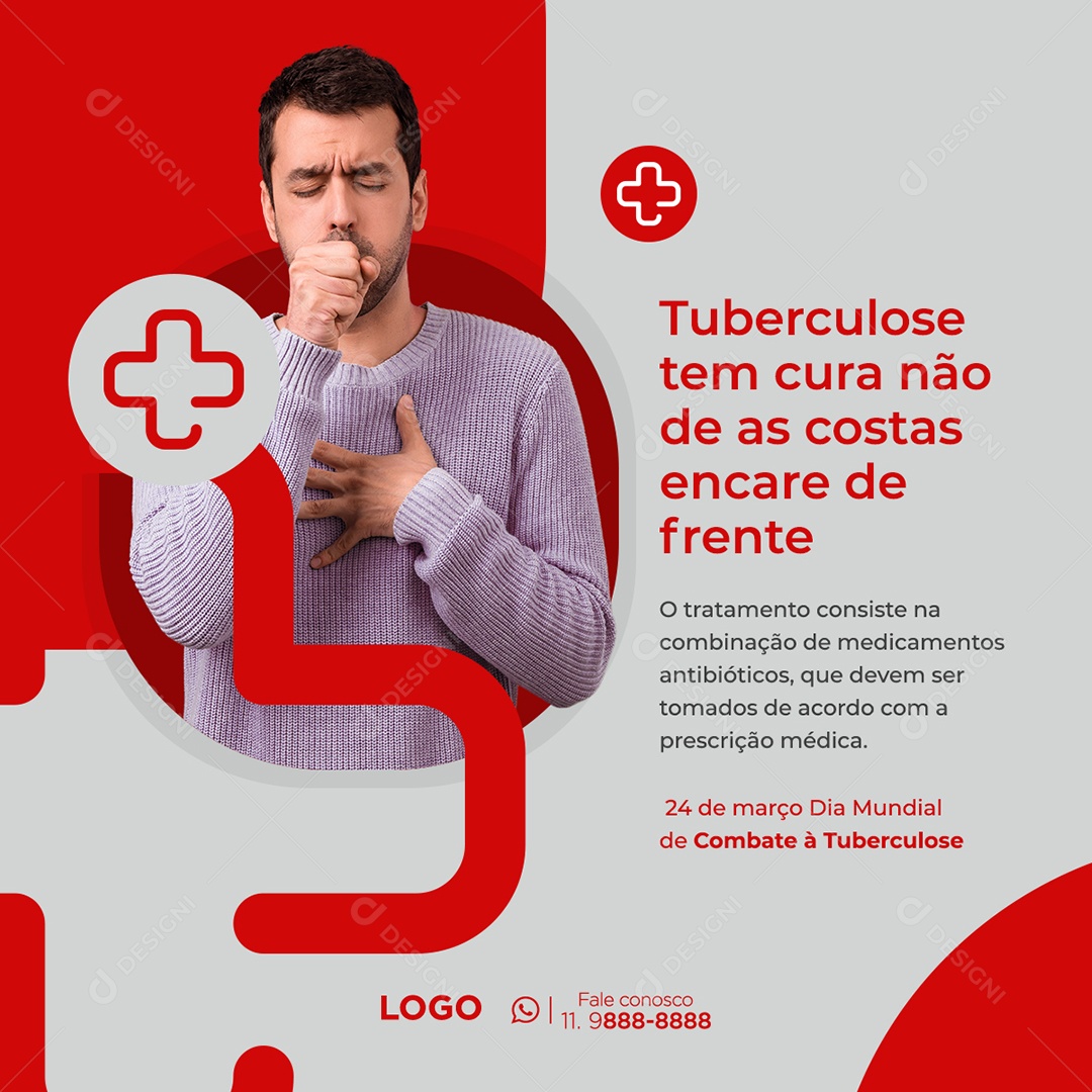 Dia Mundial de Combate à Tuberculose 24 De Março Social Media PSD Editável