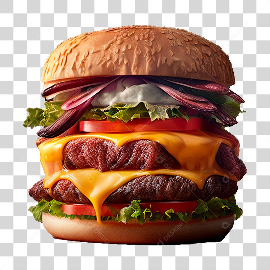 Hamburguer Rustico PNG Transparente
