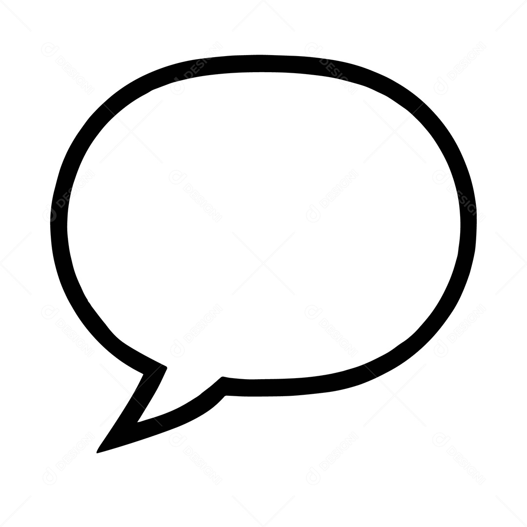 Balão de Conversa Vetor Preto Branco Mensagem Comunicação EPS