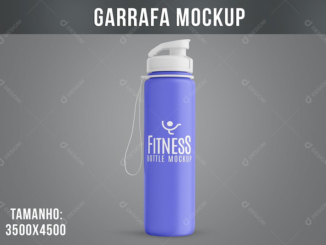 Garrafa Mockup Água Metal PSD