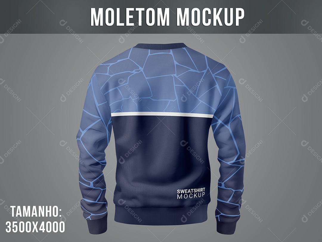 Moletom Mockup Vista Trás PSD