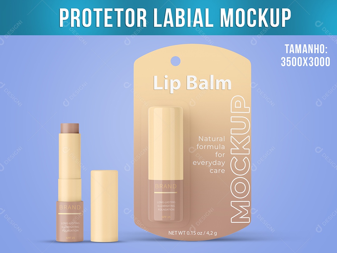 Protetor Labial Mockup Batom Maquiagem Mulher PSD