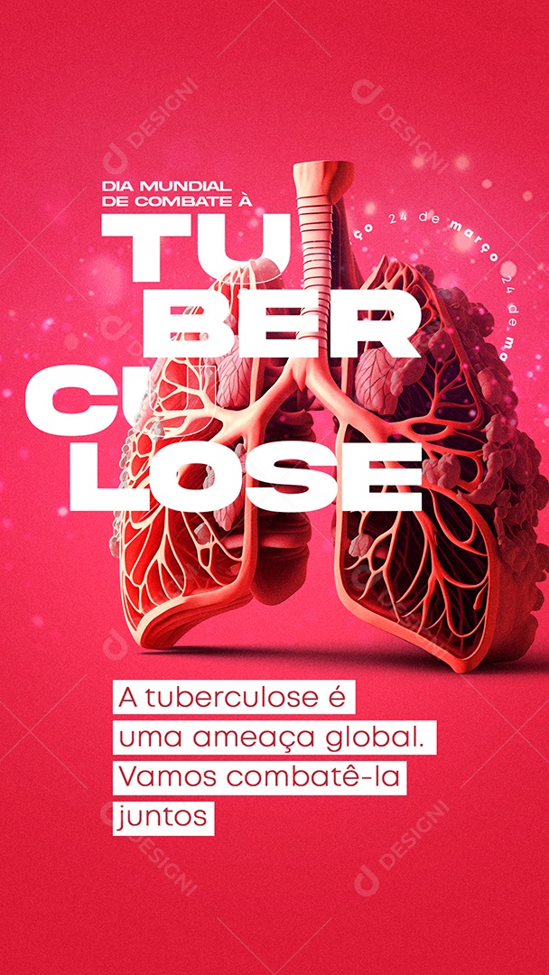 Story A Turbeculose é Uma Ameaça Global Dia Mundial de Combate à Tuberculose Social Media PSD Editável